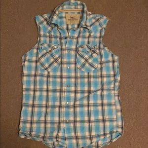 Sleeveless button down